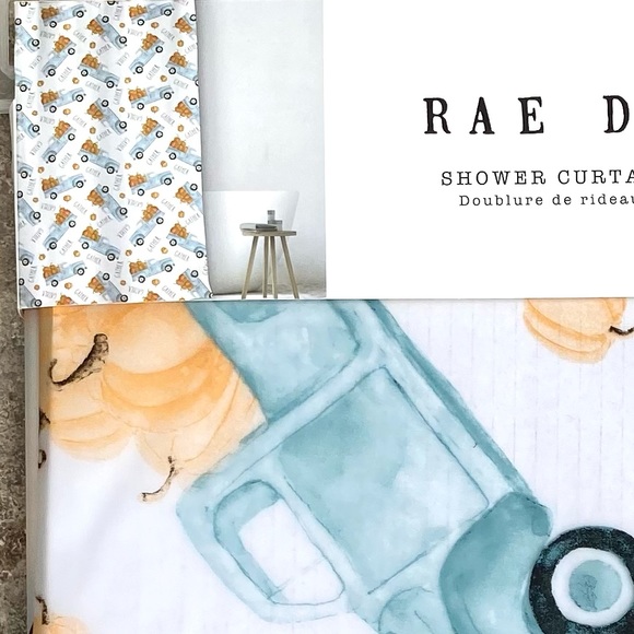 Rae Dunn GATHER Shower Curtain Liner - Picture 5 of 5